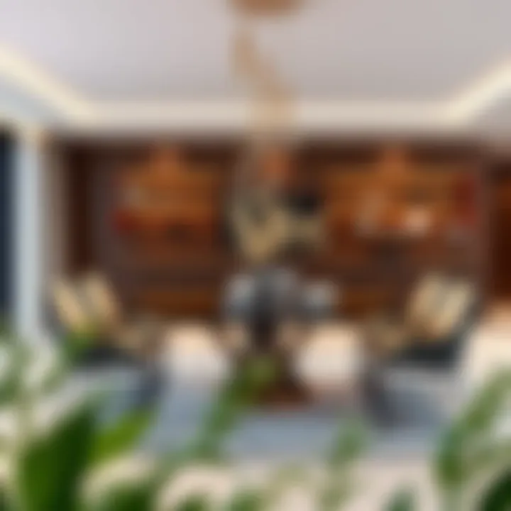 Elegantly designed extendable dining table in a modern setting