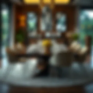 A beautifully set extendable dining table ready for a gathering