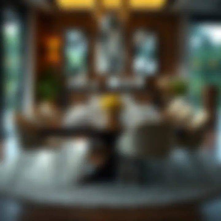 A beautifully set extendable dining table ready for a gathering