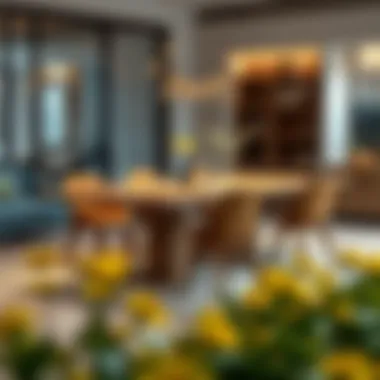 Innovative design features of a contemporary extendable table