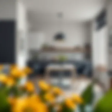 Stylish compact dining area in a kitchen