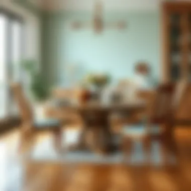 Elegant wooden kitchen table set showcasing fine craftsmanship