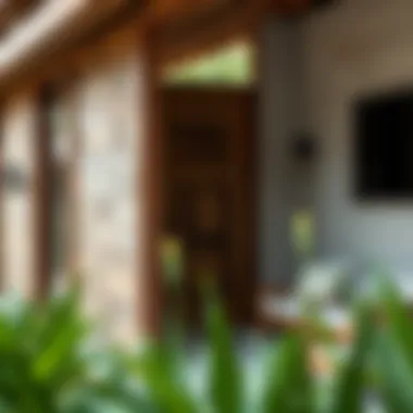 Natural materials used in lanai privacy panels