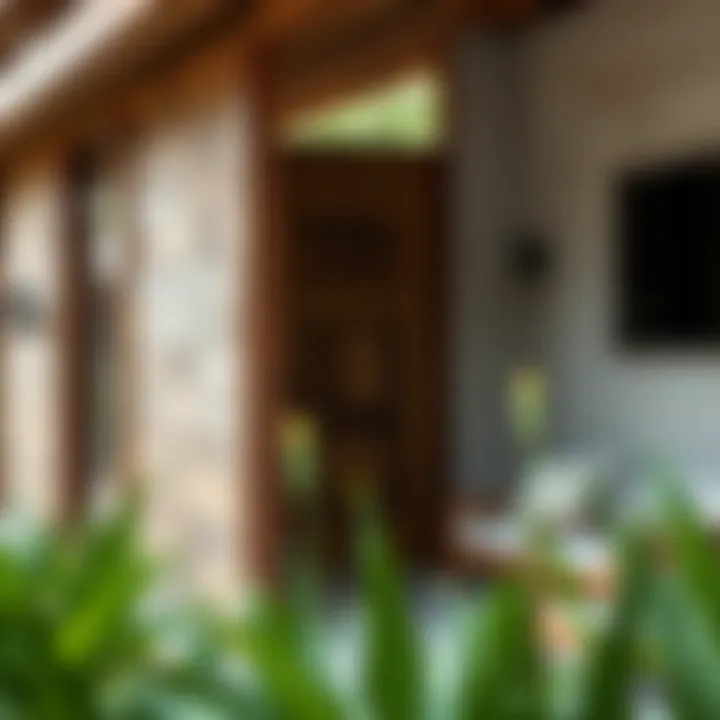 Natural materials used in lanai privacy panels