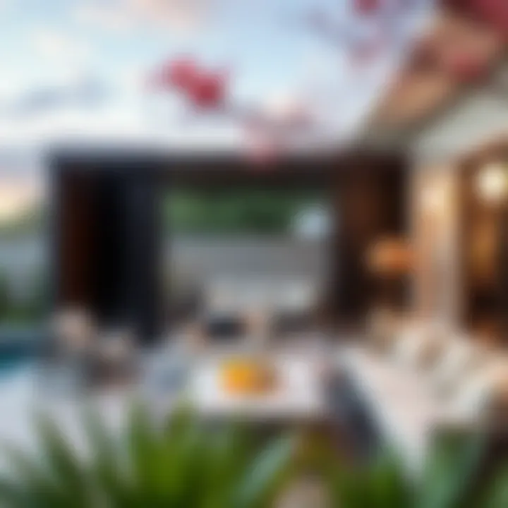 Stylish outdoor space enhanced by privacy panels