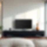 Modern entertainment center showcasing sleek design and functionality