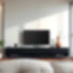 Modern entertainment center showcasing sleek design and functionality