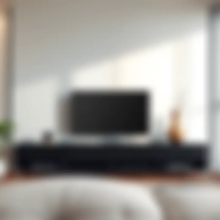 Modern entertainment center showcasing sleek design and functionality
