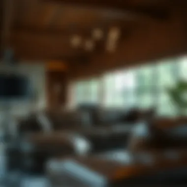 Leather sofa complementing a stylish interior design