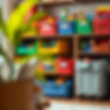 Organized Lego Storage Solutions Colorful Lego bins organized for easy access