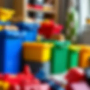 Various sizes of Lego bins displayed side by side