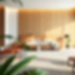 Elegant light wood king bed frame showcasing minimalistic design