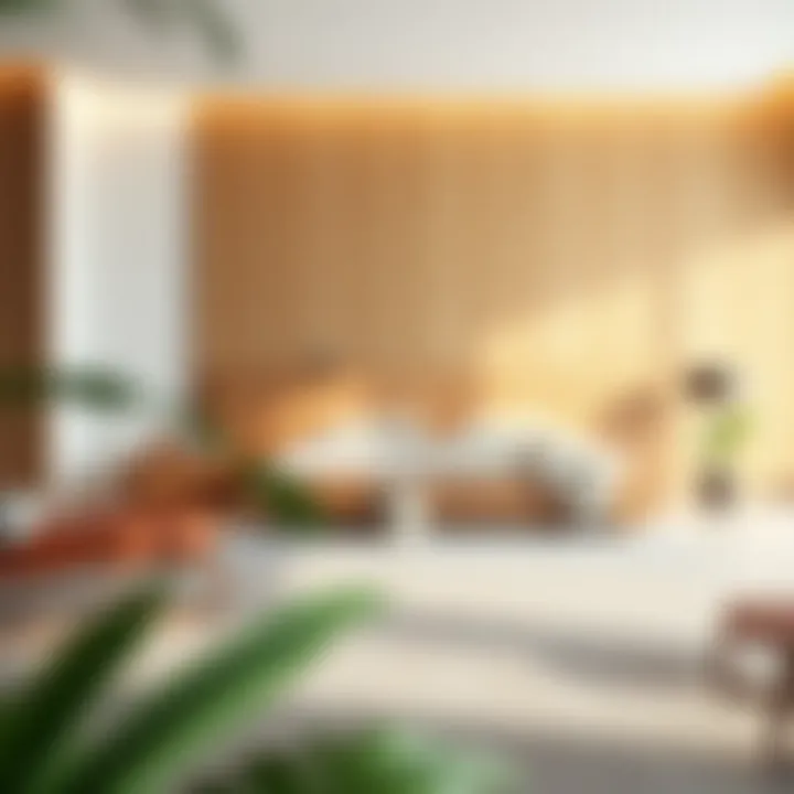 Elegant light wood king bed frame showcasing minimalistic design