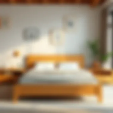 Maintenance tips for light wood bed frames presented aesthetically