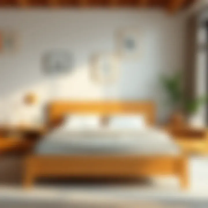 Maintenance tips for light wood bed frames presented aesthetically