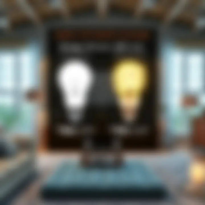 Comparison chart highlighting energy efficiency of low Kelvin LED bulbs versus traditional options