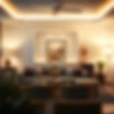 Interior setting beautifully illuminated by low Kelvin LED lighting