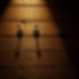 Stylish metal hooks on a wooden wall