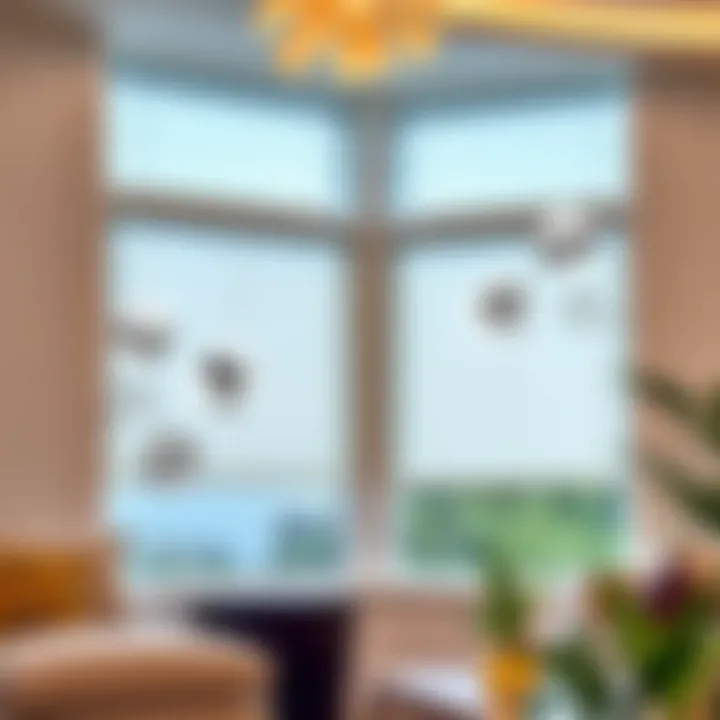 Diagram showcasing installation components of motorized window treatments