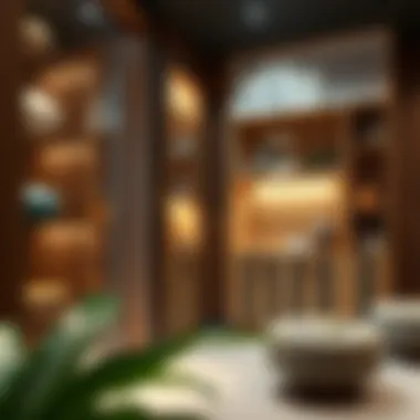 Materials in Narrow Show Cabinet Design Diverse materials used in narrow show cabinet design