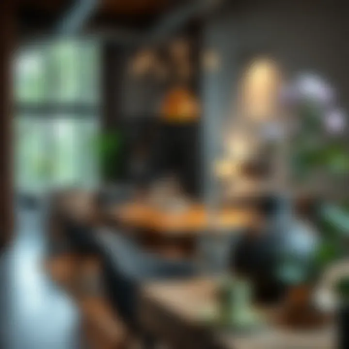 Cozy dining area showcasing unique furniture pieces