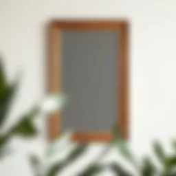 Elegant wooden frame enhancing artwork