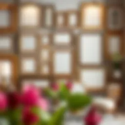 Elegant arrangement of ready-made wall frames showcasing diverse styles and sizes.