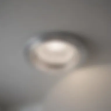 Close-up of a wireless recessed light fixture