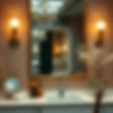 Inviting vanity mirror area encouraging customer engagement