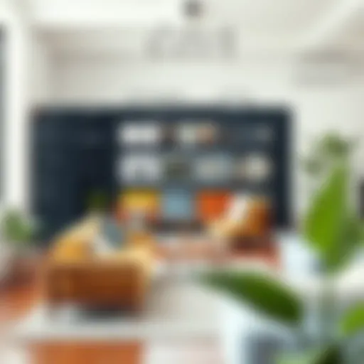 A detailed interface of Roomstyler showcasing various design tools