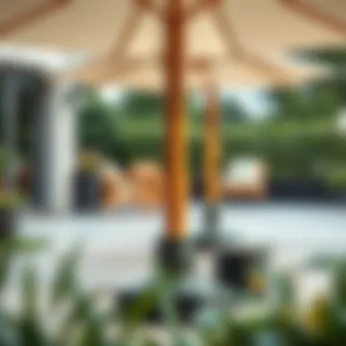 Variety of materials for patio umbrella bases