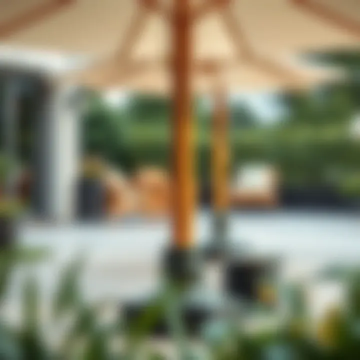 Variety of materials for patio umbrella bases