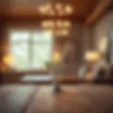 Elegant small skinny light bulb on a wooden table