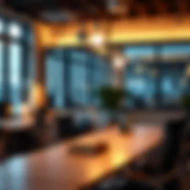 Stylish office space featuring compact light solutions