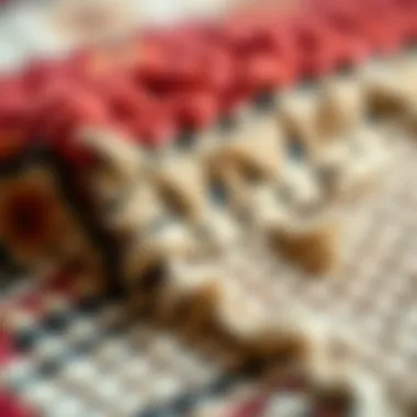 Texture and Color of Wool Rug Close-up of texture and color patterns on a small wool rug