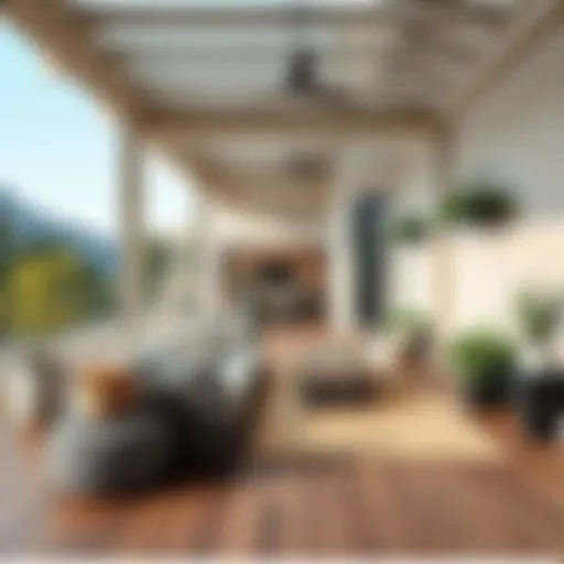 A beautiful outdoor space featuring snap-together decking