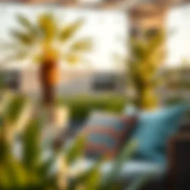 Stylish square patio pillows showcasing contemporary design trends in a cozy outdoor setting