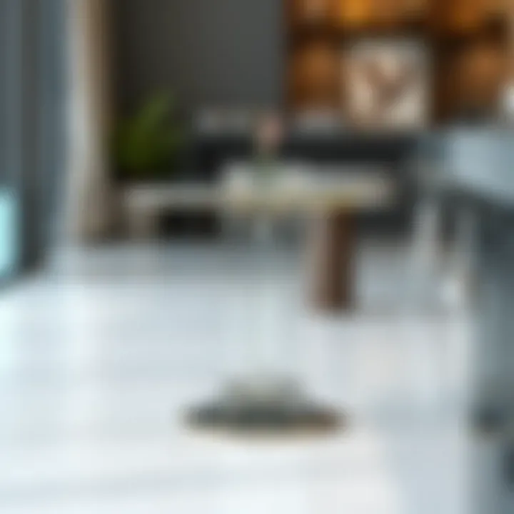 A modern acrylic bistro table showcasing sleek design and elegance