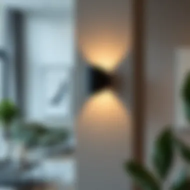Modern Elegance in Black Lighting Elegant black sconce illuminating a modern living space