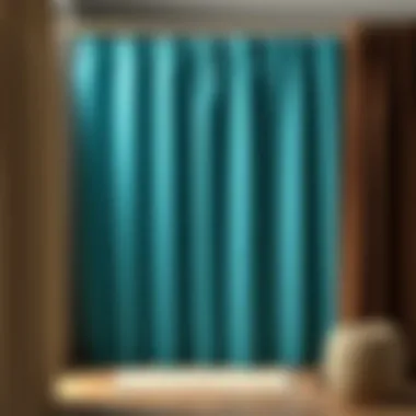 Variety of teal brown shower curtains displayed for design inspiration