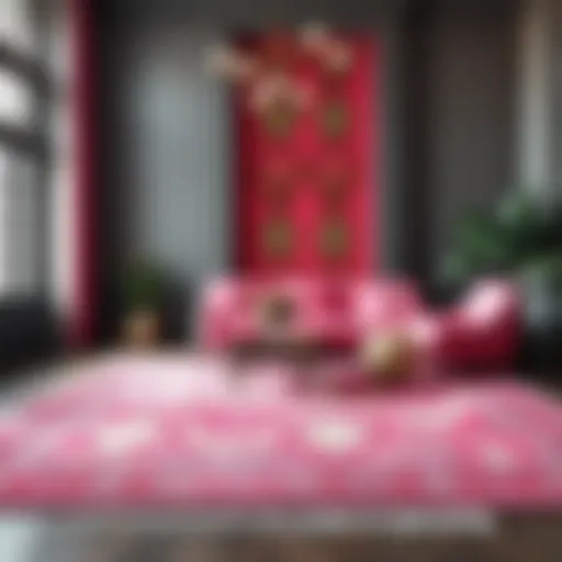 Intricate Patterns of Pink Bohemian Rugs Elegant pink bohemian area rug showcasing intricate patterns