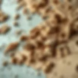 Intricate design of a 3D nautical wood map showcasing coastal features