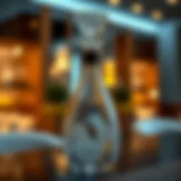 Elegant carafe glass bottle with intricate design