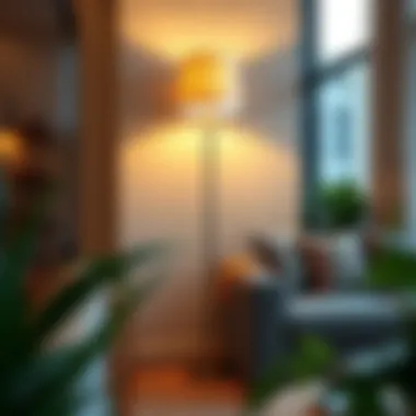 Floor lamp perfectly integrated into modern home decor