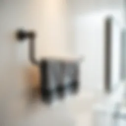 Elegant oil rubbed bronze towel rack mounted on a bathroom wall