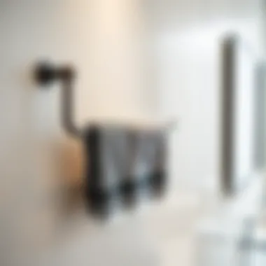 Sleek Design of Oil Rubbed Bronze Towel Rack Elegant oil rubbed bronze towel rack mounted on a bathroom wall