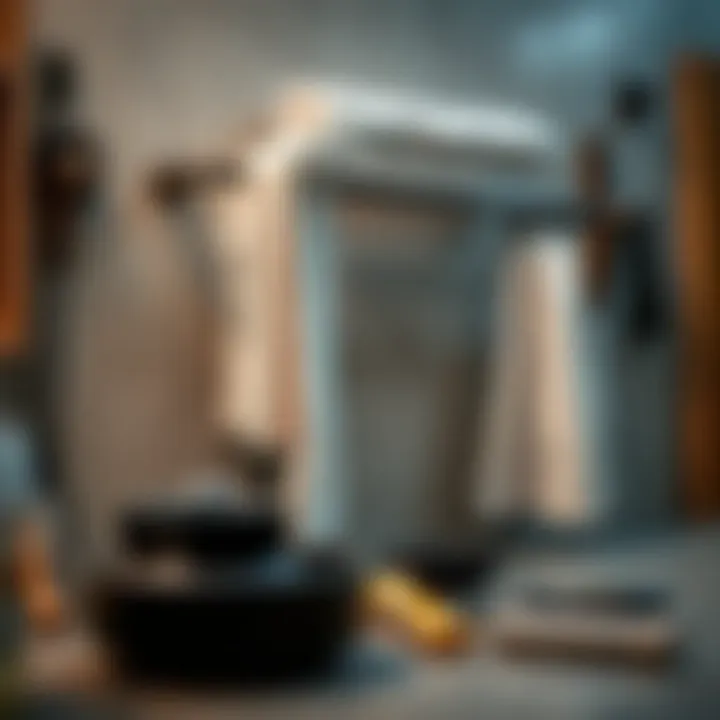 Guidelines for Installing Towel Racks Installation of a towel rack with tools and materials laid out