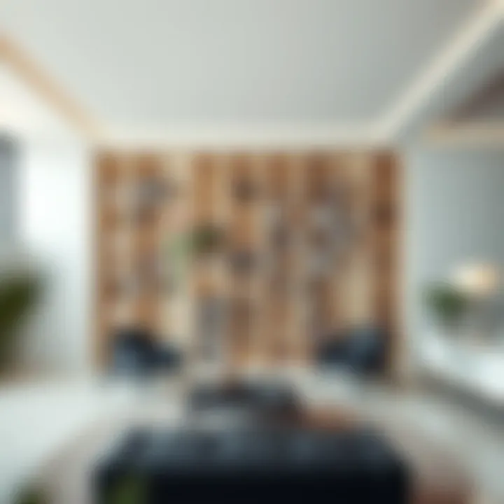 Wide Bookcase as a Room Divider in Open Space Versatile wide bookcase used as a room divider in an open space