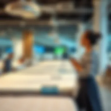Informed Mattress Selection by Consumers A consumer analyzing mattress features in a showroom