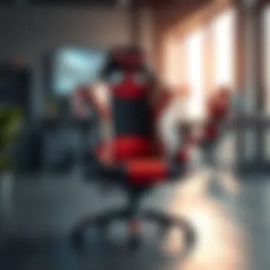 Ergonomic Racing Gamer Chair A sleek racing gamer chair showcasing ergonomic design and vibrant colors